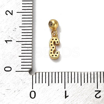925 Sterling Silver Micro Pave Clear Cubic Zirconia European Dangle Charms STER-A045-01G-3-1