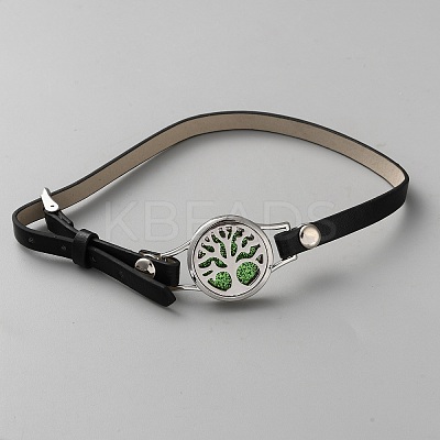 Leather & Alloy Watch Bands AJEW-WH0248-692P-05-1