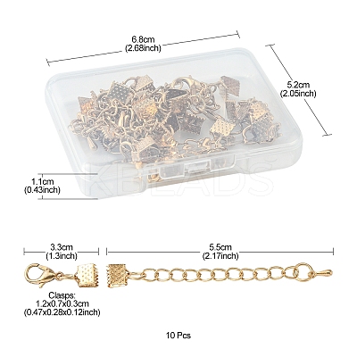 10 Sets Iron Chain Extender IFIN-YW0001-40-1