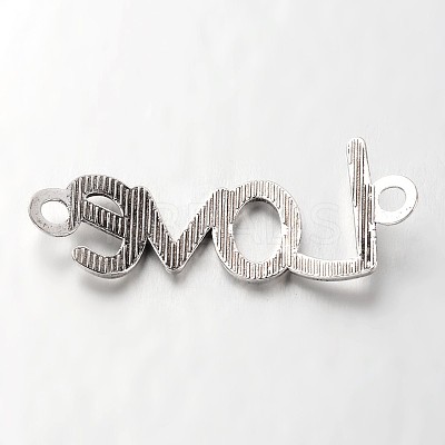 Tibetan Style Alloy Word Love Links connectors TIBE-Q035-009AS-NR-1