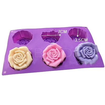 DIY Food Grade Silicone Rose Molds PW-WG46412-01-1