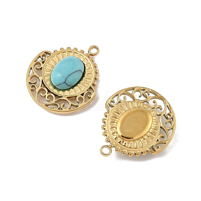 Synthetic Turquoise Pendants STAS-P380-19G-01-1