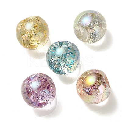 Wholesale UV Plating Rainbow Iridescent Acrylic Beads 