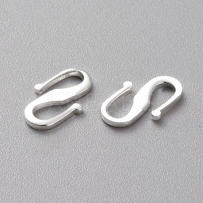 Brass S Hook Clasps X-KK-L205-04S-1