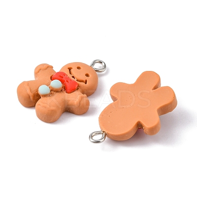4Pcs 2 Styles Christmas Theme Opaque Resin Pendants RESI-FS0001-27-1