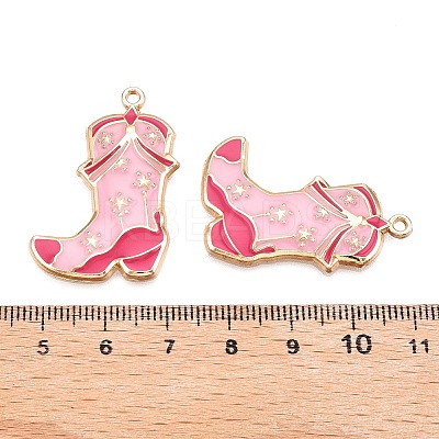 Rack Plating Alloy Enamel Pendants ENAM-N056-384KCG-01-1