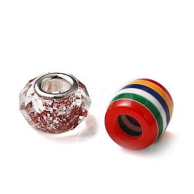 Acrylic & Resin & Polymer Clay Rhinestone European Beads FPDL-NB0001-05-1