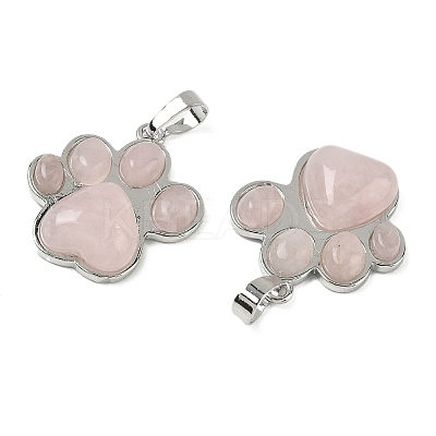 Natural Rose Quartz Pendants G-B194-02P-08-1