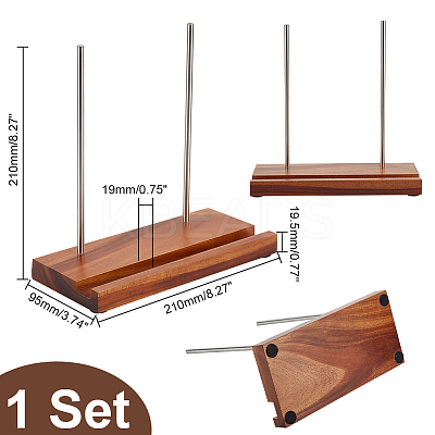 Wood Toilet Paper Holder Stand DJEW-WH0039-57-1
