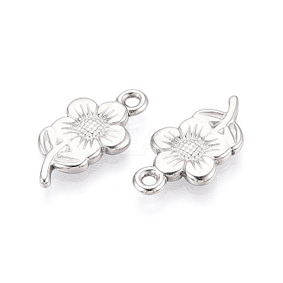304 Stainless Steel Flower Pendants STAS-T069-31P-1