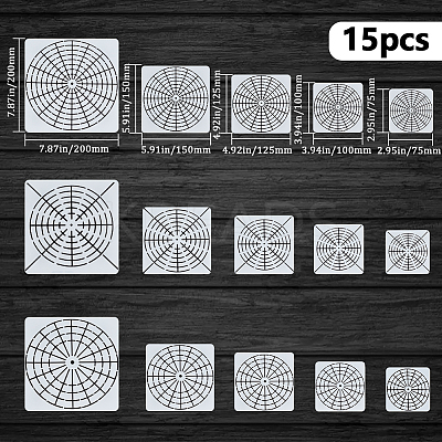 Mandala Style PET Plastic Hollow Out Drawing Painting Stencils Templates DIY-WH20009-11-1