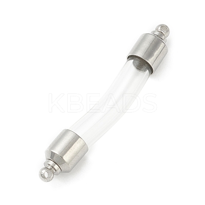Transparent Glass Vial Pendant Normal Link Connectors GLAA-D004-01P-02-1