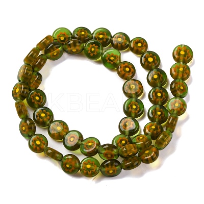 Handmade Millefiori Lampwork Beads Strands LAMP-G164-12E-1