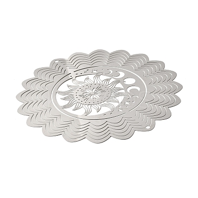 201 Stainless Steel 3D Rotating Hanging Wind Spinner STAS-C166-01F-P-1
