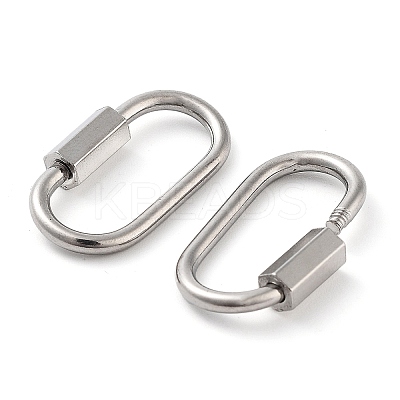 Non-Tarnish 304 Stainless Steel Screw Carabiner Lock Charms LS-STAS-H107-04C-P-1