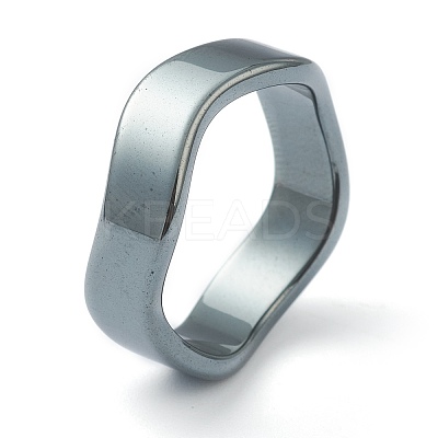 Non-magnetic Synthetic Hematite Finger Rings RJEW-H544-03A-1