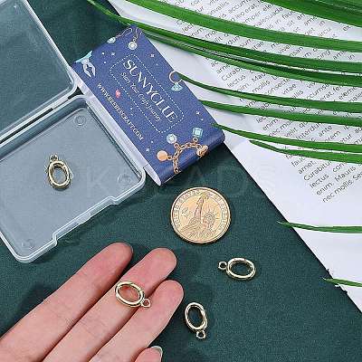 6Pcs Brass Spring Gate Rings FIND-SC0010-94-1