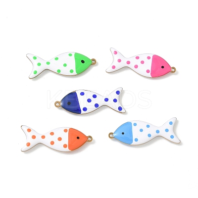 201 Stainless Steel Enamel Pendants STAS-C138-02B-G-1