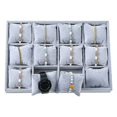 Wood Covered with Velvet Jewelry Bracelet Watch Displays LS-BDIS-F001-01-1