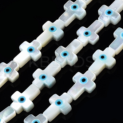 Natural White Shell Mother of Pearl Shell Beads SHEL-N026-156-1