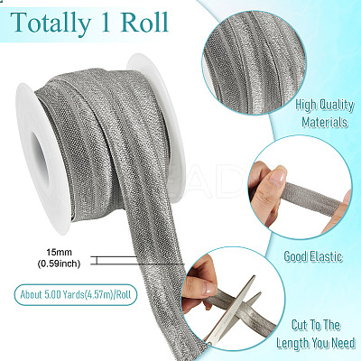 5 Yards Sparkle Polyester Ribbons OCOR-TA0003-53B-1