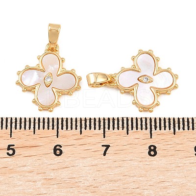 Brass Micro Pave Cubic Zirconia Pendants KK-H538-07G-1