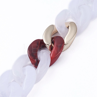Handmade CCB Plastic Curb Chains AJEW-JB00680-02-1