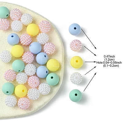 DIY Round Silicone & Acrylic & Berry Beads Making Findings Kits DIY-FS0006-26E-1