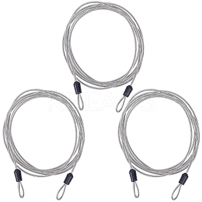 304 Stainless Steel Cable with TPU Sheathed AJEW-WH20006-36A-P-1