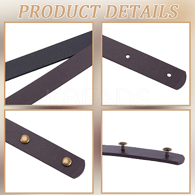 8 Bags 4 Colors PU Leather Bag Handles FIND-CL0001-50C-1