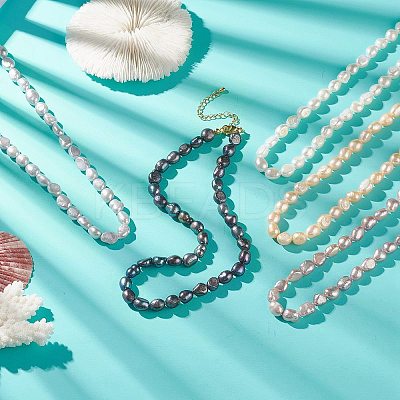Natural Pearl Beaded Necklaces for Women NJEW-JN04107-1