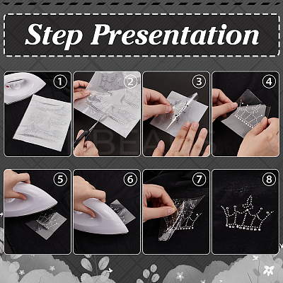 Crown Resin Hotfix Rhinestone DIY-WH0661-26B-1