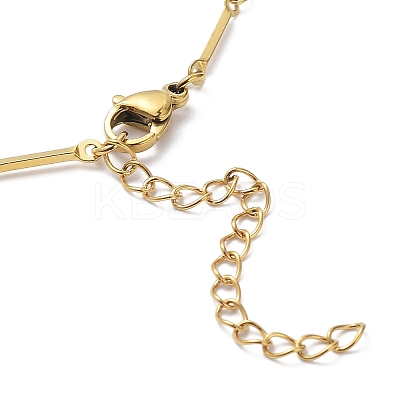 Ion Plating(IP) 304 Stainless Steel Bar Link Chain Necklaces NJEW-K249-15G-1