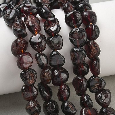 Natural Garnet Beads Strands G-G349-A01-8x10mm-1