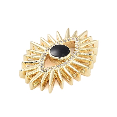 Rack Plating Brass Enamel Cabochons KK-B097-04G-1