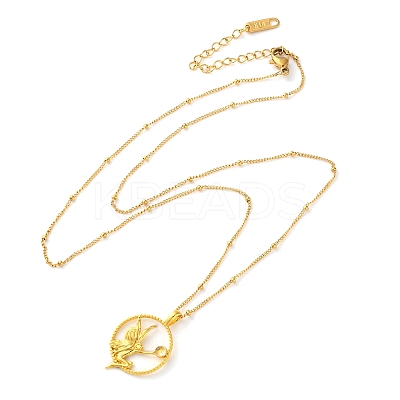 Brass Clear Cubic Zirconia Pendant Necklaces for Women LS-NJEW-B121-01G-01-1
