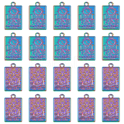 20Pcs 2 Style Rack Plating Alloy Pendants FIND-DC0001-30-1