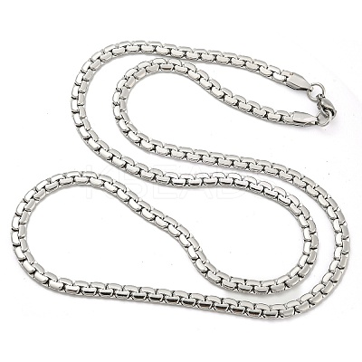 201 Stainless Steel Chain Necklaces LS-NJEW-P295-02P-1-1