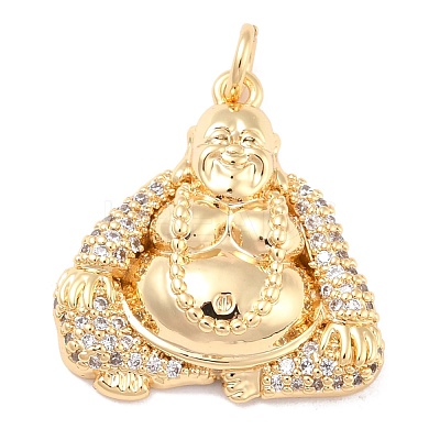 Eco-Friendly Brass Micro Pave Cubic Zirconia Pendants KK-K2685-12G-1