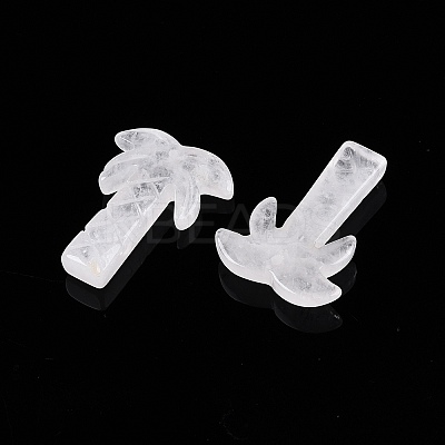 Natural Quartz Crystal Coconut Tree Pendants G-N342-02J-1