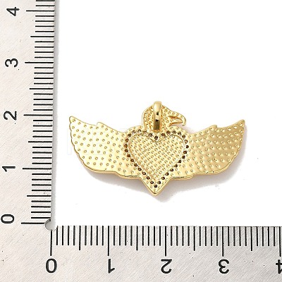 Rack Plating Brass Micro Pave Cubic Zirconia with Synthetic Opal Pendants KK-D088-16G-1