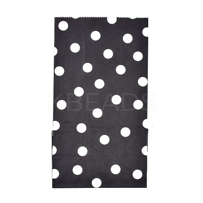 Polka Dot Pattern Eco-Friendly Kraft Paper Bags AJEW-M207-A02-11-1