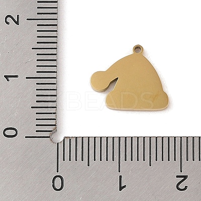 Christmas Theme Ion Plating(IP) 304 Stainless Steel Enamel Charms STAS-Z083-06G-01-1