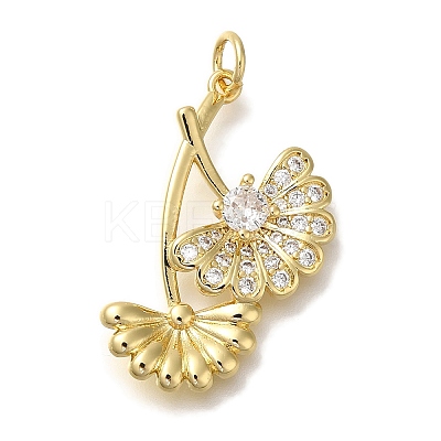 Rack Plating Brass Micro Pave Cubic Zirconia Pendants KK-I720-23G-1