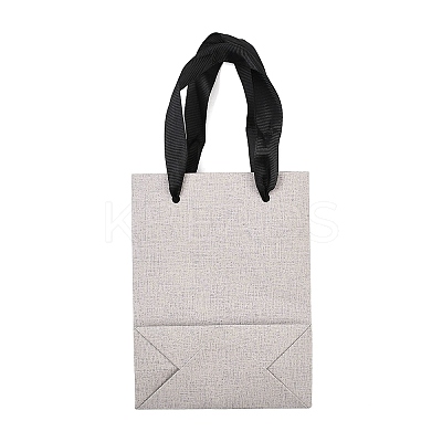 Paper Gift Tote Bags with Nylon Black Ribbon Handles LS-ABAG-K004-01A-1