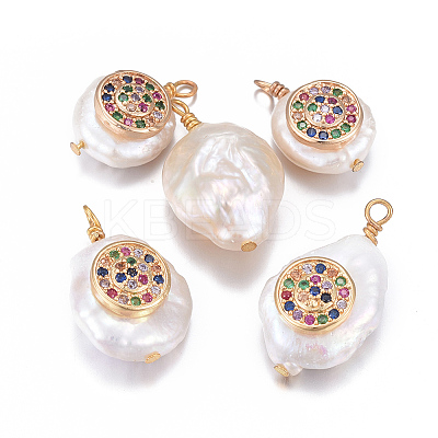Natural Cultured Freshwater Pearl Pendants PEAR-L027-32A-1