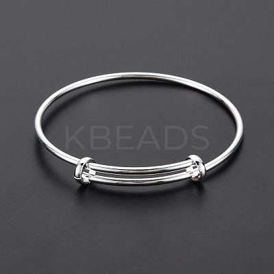 Electrophoresis Iron Expandable Bangle Making BJEW-S146-01-1