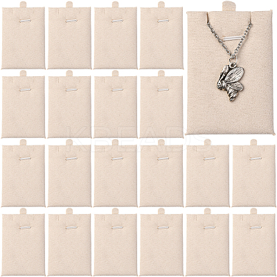 24Pcs PU Leather & Sponge Jewelry Pendant Nceklace Display Cards NDIS-SP0001-03A-03-1