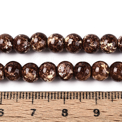 Baking Paint Glass Beads Strands DGLA-N016-6mm-05-1