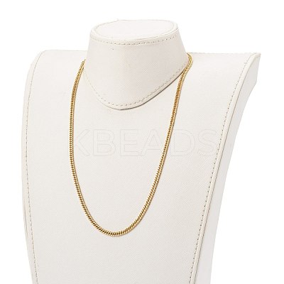 304 Stainless Steel Diamond Cut Cuban Link Chain Necklaces NJEW-JN03367-02-1